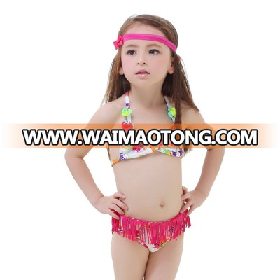 summer beach baby girl 2pcs sets fashion flower baby bikini swimsuits